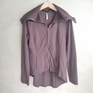 🏃🏼‍♀️Charcoal 100% Cotton High-Low convertible Zipper Hood sweatshirt